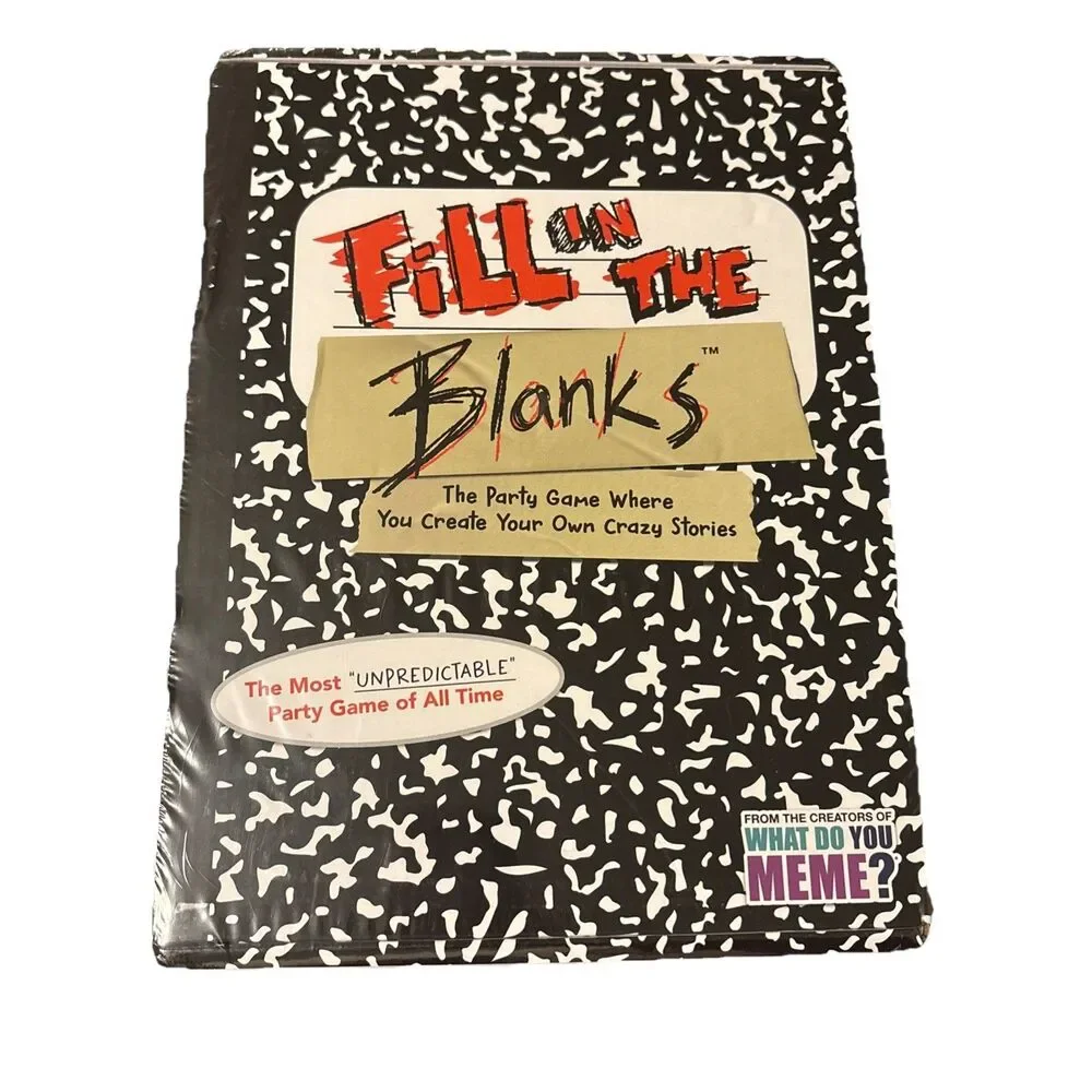 FILL IN THE BLANKS Crazy Party Game 3+ Players Ages 8+ By WhatDoYouMeme SEALED